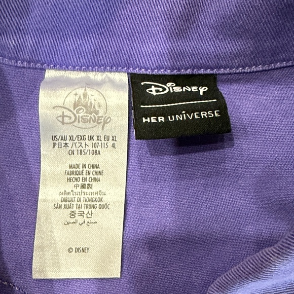 Disney Lavender Frayed Denim Jacket - Picture 5 of 7